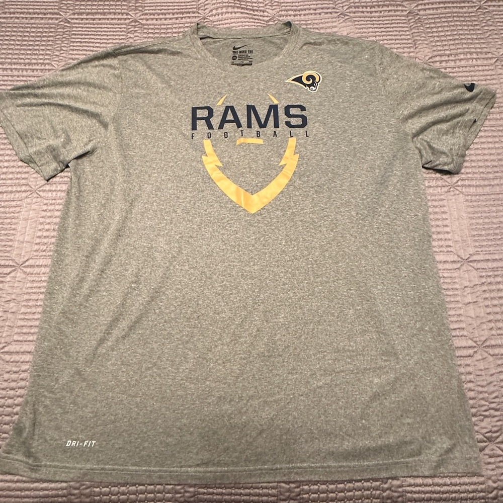 Nike Gray LA Rams Football Dri-FIT Men's Tee - XXL - NWOT